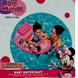 Disney Junior Minnie Mouse Baby Watercraft Raft Float  27in  X 22.5in X 8in